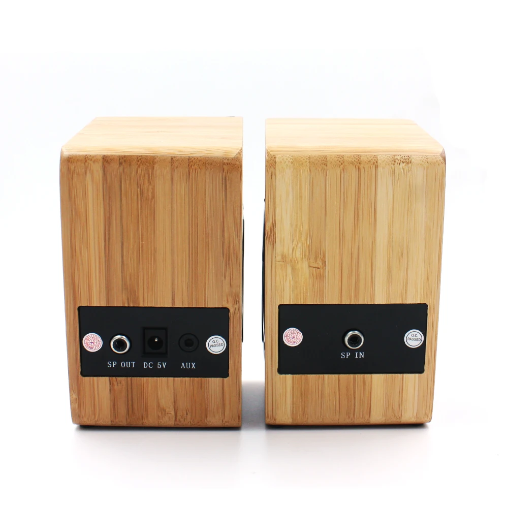 Techase Bamboo компьютерные колонки hi-fi колонки мини динамик Caixa де сом для ПК Haut Parleur для Ordinateur Altavoces Ordenador