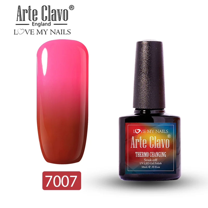 7007 Arte Clavo Гель-лак для ногтей меняющий Цвет температуры УФ-гель для дизайна ногтей Гибридный Гель-лак Полупостоянный гель для ногтей Лаки 10 мл - Цвет: 7007