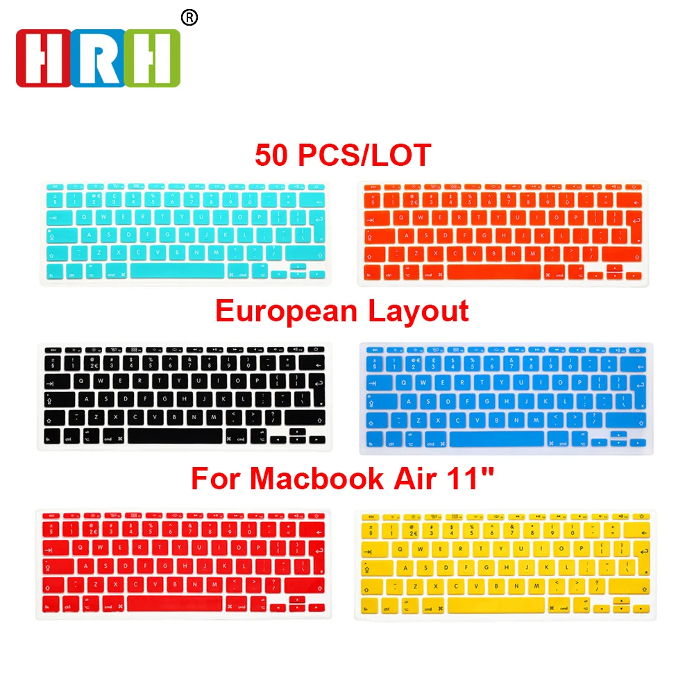 

Metallic Gold Silicone English UK EU Keyboard Cover Skin Protector Protective Film For Apple Mac book Air 11.6" for macbook 11