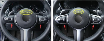 

Yimaautotrims Steering Wheel Button Frame Cover Kit 2 Pcs Fit For BMW 1 Series F20 M-Sport 2015 2016 2017 ABS Interior Mouldings