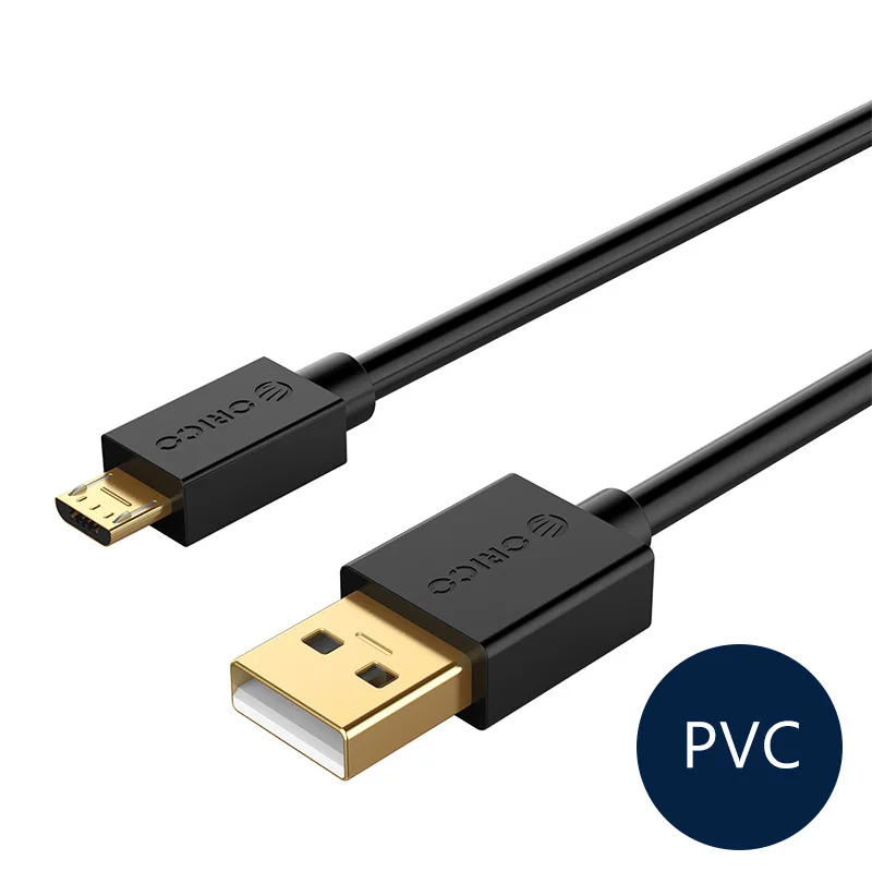 PVC Black ORICO Micro USB 2,0 кабель PCV 2A кабель синхронизации данных и зарядки для samsung huawei Xiaomi LG power Bank - Цвет: PVC Black
