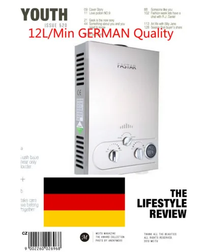 (Доставка из Испании) срок годности Best сжиженный углеводородный газ водонагреватель 12l Lpg для Термостатический Tankless мгновенный кипятильный