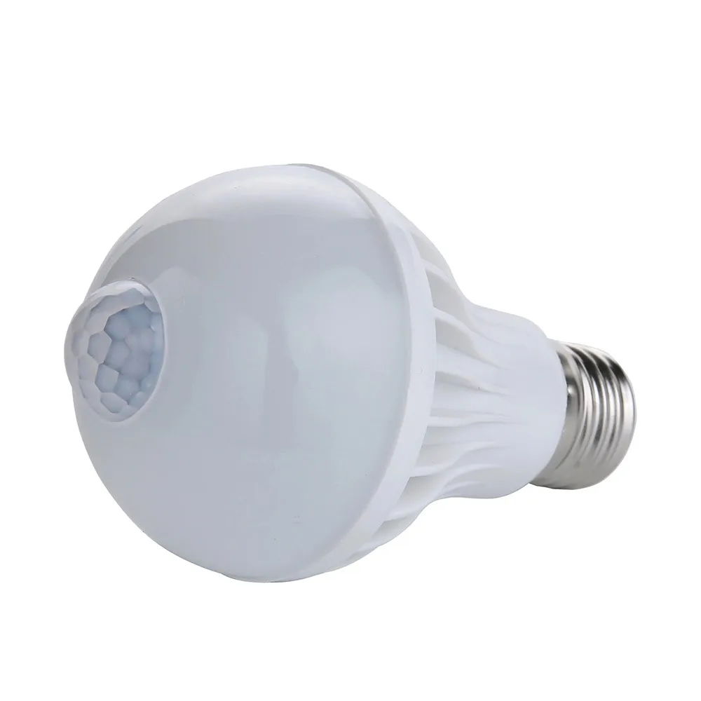 E27 светодиодный движения PIR Сенсор лампы 5 W 7 9 1AC85 265V светильник Авто Смарт