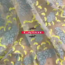 LASUI 1 yard2019 DIY юбка свадебное платье аксессуары Топ синий микс желтый маленький Зонт Цветочная вышивальная Сетка кружевная ткань X0547