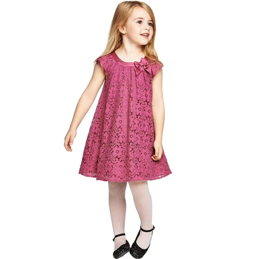 2017 Spring Cute Kid Baby Girl Summer Dresses Flower Lace Princess