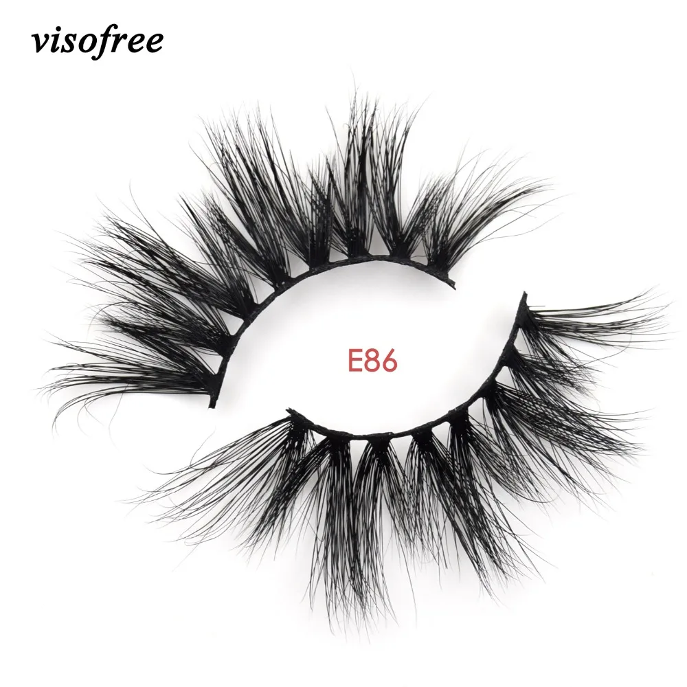 

Visofree Lashes 3D Mink Eyelashes Handmade Mink Lashes cruelty-free Lightweight False Eyelashes 25mm Dramatic Lashes Makeup E86