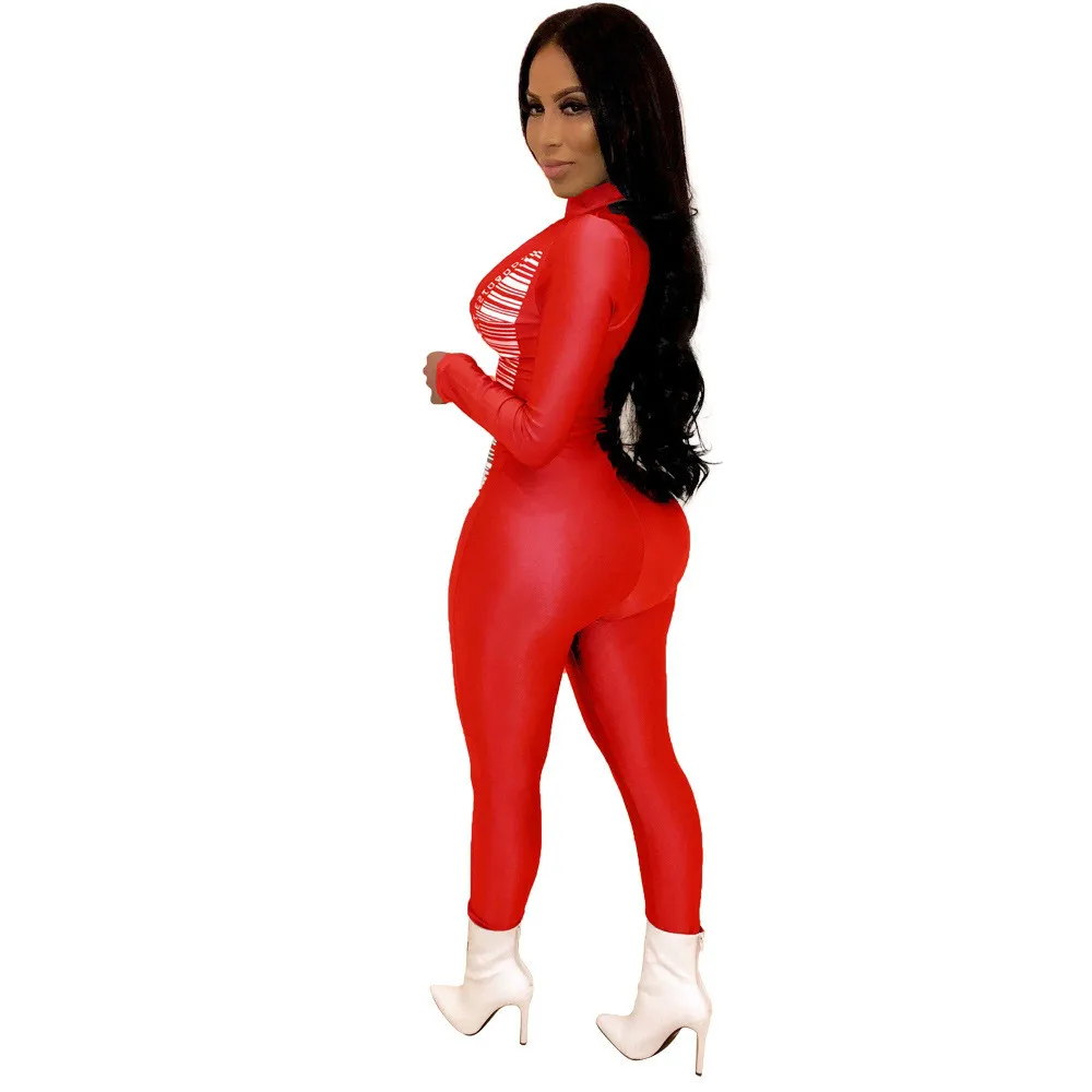 Women-Figure-Print-Zip-Up-turn-down-long-sleeve-bodycon-skinny-jumpsuit-sexy-club-romper-outfit (3)