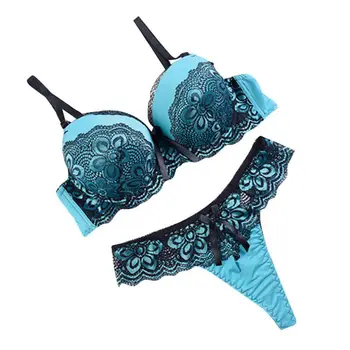 

push up bra sets sexy lace high quality bra lady brief sets french romantic intimate underwear panty set