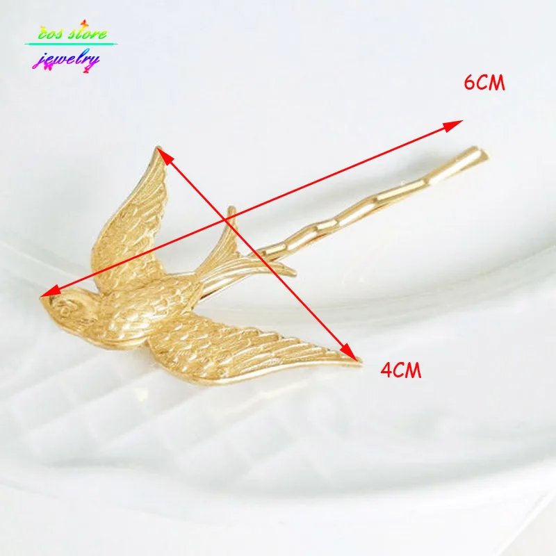 New Charms Vintage Rustic Gold Swallow Bobby Pins Wedding Hair Accessories Bijoux Bridesmaids Bridal Gifts Hair Jewelry - Image 4