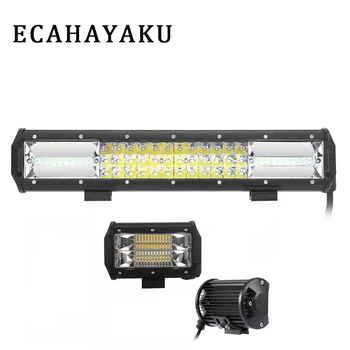 

ECAHAYAKU High intensity 15 inch 3-Row Led light bar 216W 21600lm Combo Beam for offroad driving SUV ATV Pickup truck New Desige