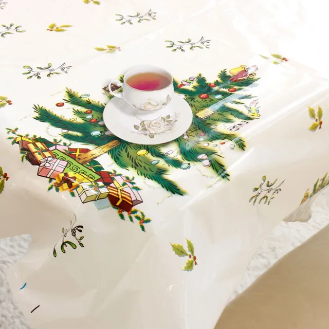 1Pc Colorful Printed Christmas Tablecloth Xmas Table Runner Tree And Bells Design TableCloth New Year Atmosphere Decor 1Pc Colorful Printed Christmas Tablecloth Xmas Table Runner Tree And Bells Design TableCloth New Year Atmosphere Decor