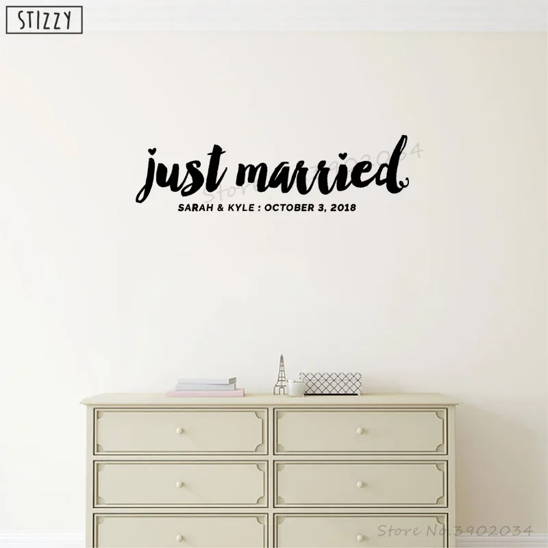 Buy STIZZY Wall Decal Just Married Wedding Decoration