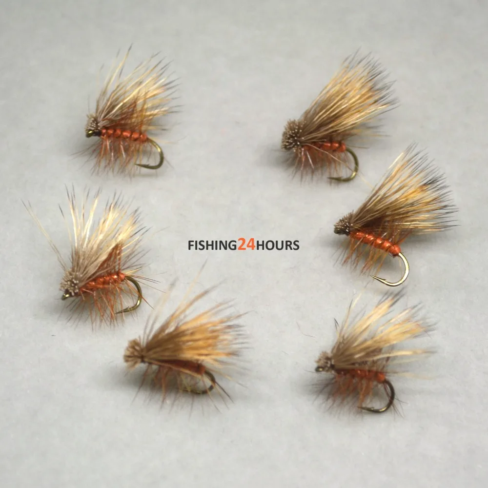 Trout 1 Dozen Orange Elk Hair Caddis Dry Fly