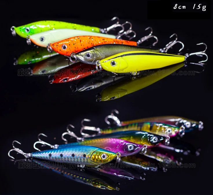  Lure pencil for fast swimming ferocious fish 8 cm 15 g slow sinking to water level limit deep 50m