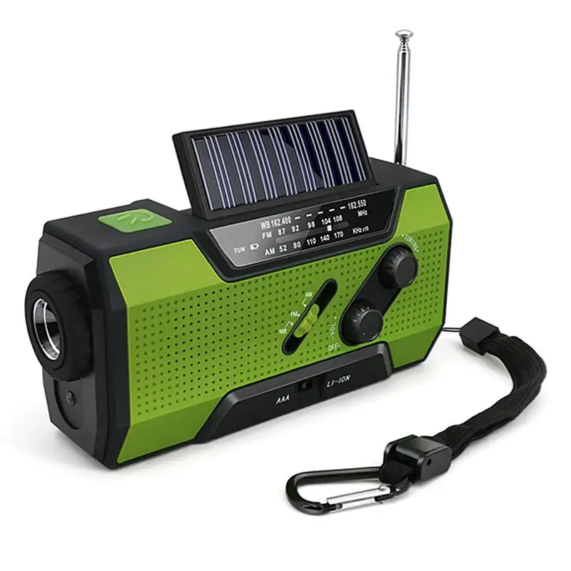 

2000 mAh Emergency Rechargeable Solar Power Bank AM/FM/NOAA/Weather Radio with Flashlight