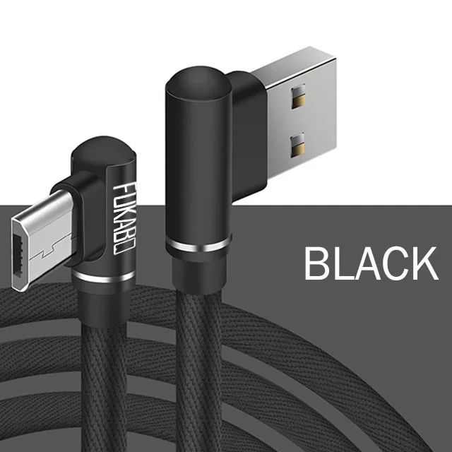 Micro USB кабель 3,0 Быстрая зарядка USB кабель для передачи данных для телефона samsung Micro USB кабель для Xiaomi Redmi LG Android USB кабель для зарядки - Цвет: Black