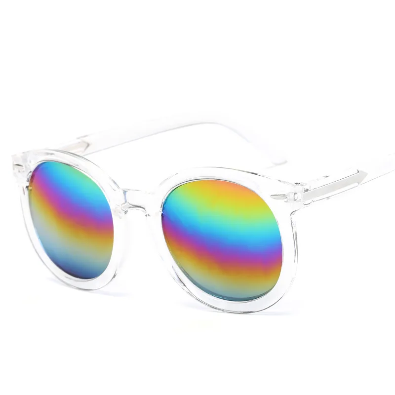 Новинка, солнцезащитные очки со стрелками, женские, Ретро стиль, с заклепками, круглые очки, прозрачные, многоцветные, топовые, солнцезащитные очки, gafas de sol mujer, UV400