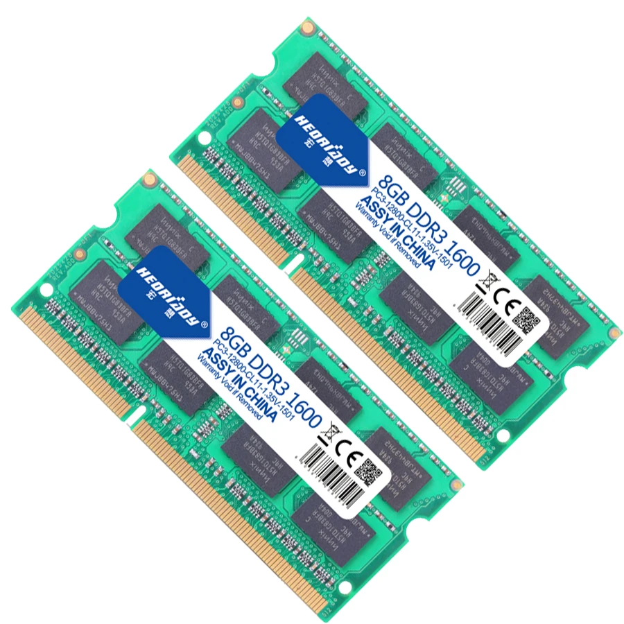 Ноутбук heoriady sodimm ddr3 8 Гб 1600 МГц 1 35 в ОЗУ совместимый ноутбук 1333 4 ГБ ГБ|Оперативная
