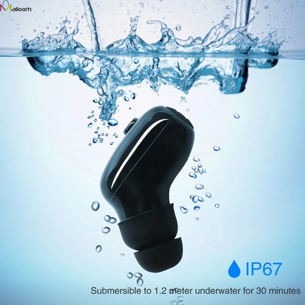 

Malloom Waterproof Bluetooth Earphone IP67 Waterproof Rating auricular bluetooth waterproof earphone ip67