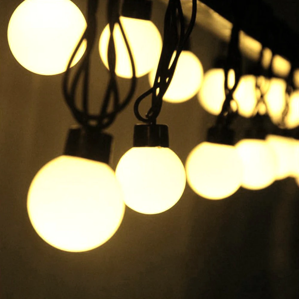 Светодиодный свет сада 4,8 м огни строки 220 В ЕС Plug 20 лампы Свадебная вечеринка освещение Фея гирлянда открытый патио украшения KQ