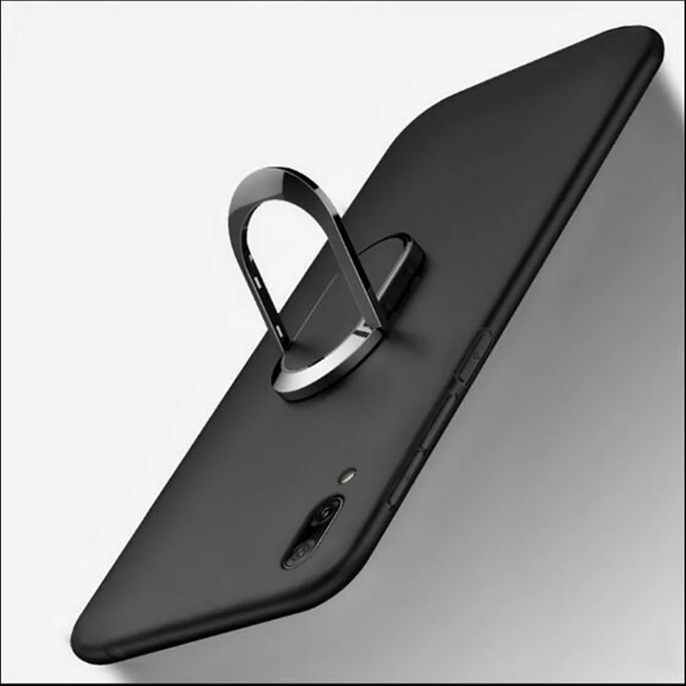 

Cover for Leagoo T8S Case luxury Soft Black Silicone Magnetic Car Holder Ring Coque for Leagoo T8S Cases