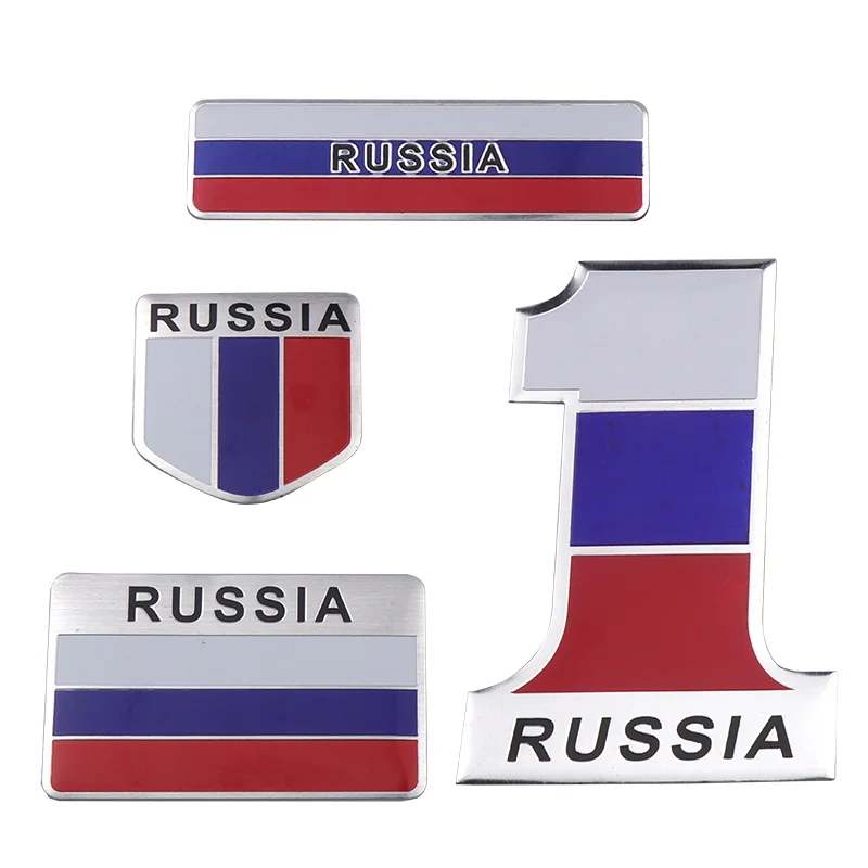 4/" Russian Flag Vinyl Decal Bumper Sticker Russia USSR Flag Car Laptop Sticker