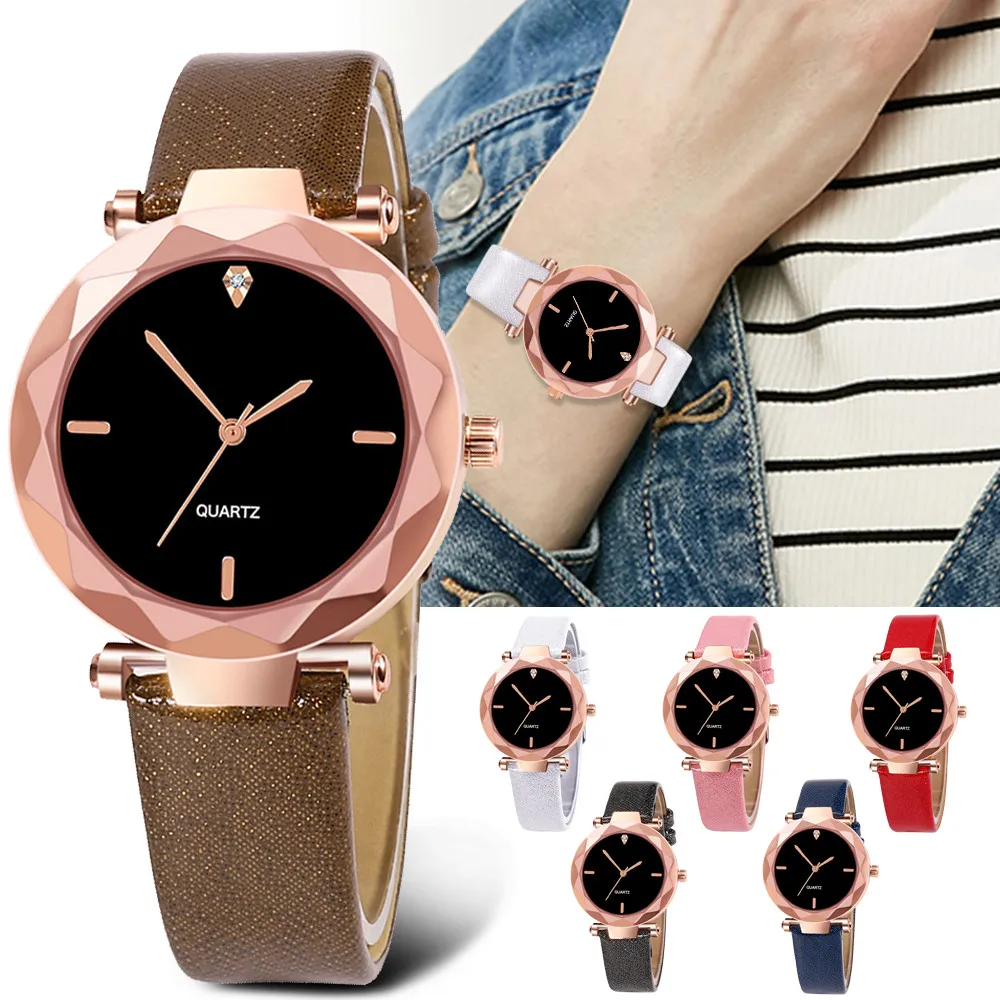 

Quartz Watch woman's High-end Blue Glass Life Waterproof Distinguished quartz clock mechanism silent relojes para mujer reloj 30