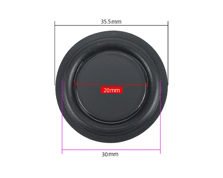 Audio Speaker Tweeter Speaker Bass Speaker Horn Loudspeaker Hifi Speaker Speaker Repair Accessories GHXAMP Round Woofer Passive Radiator 35.5MM 52MM 62mm 67mm 75mm Bass Vibration Resonance 2PCS For Home-made Low frequency