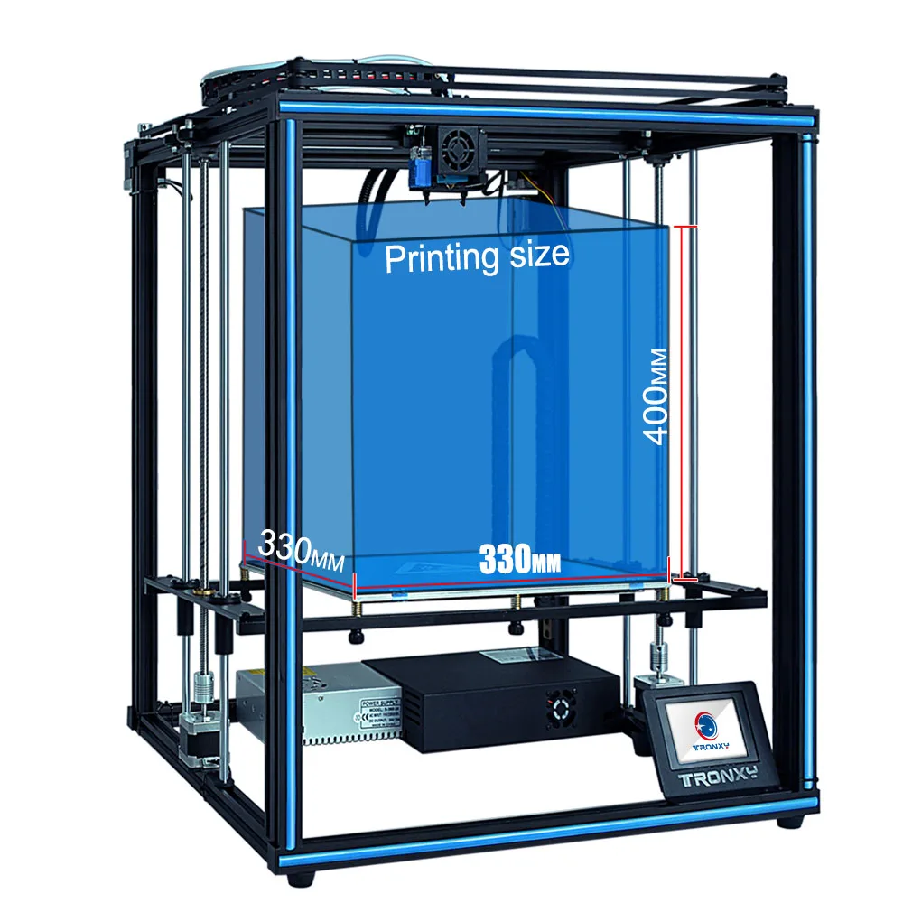 TORNXY السيارات التسوية 3D طابعة 3 د كيت DIY طباعة حجم 330*330 مللي متر بودين الطارد طباعة خيوط تشغيل خارج كشف ترقية X5SA