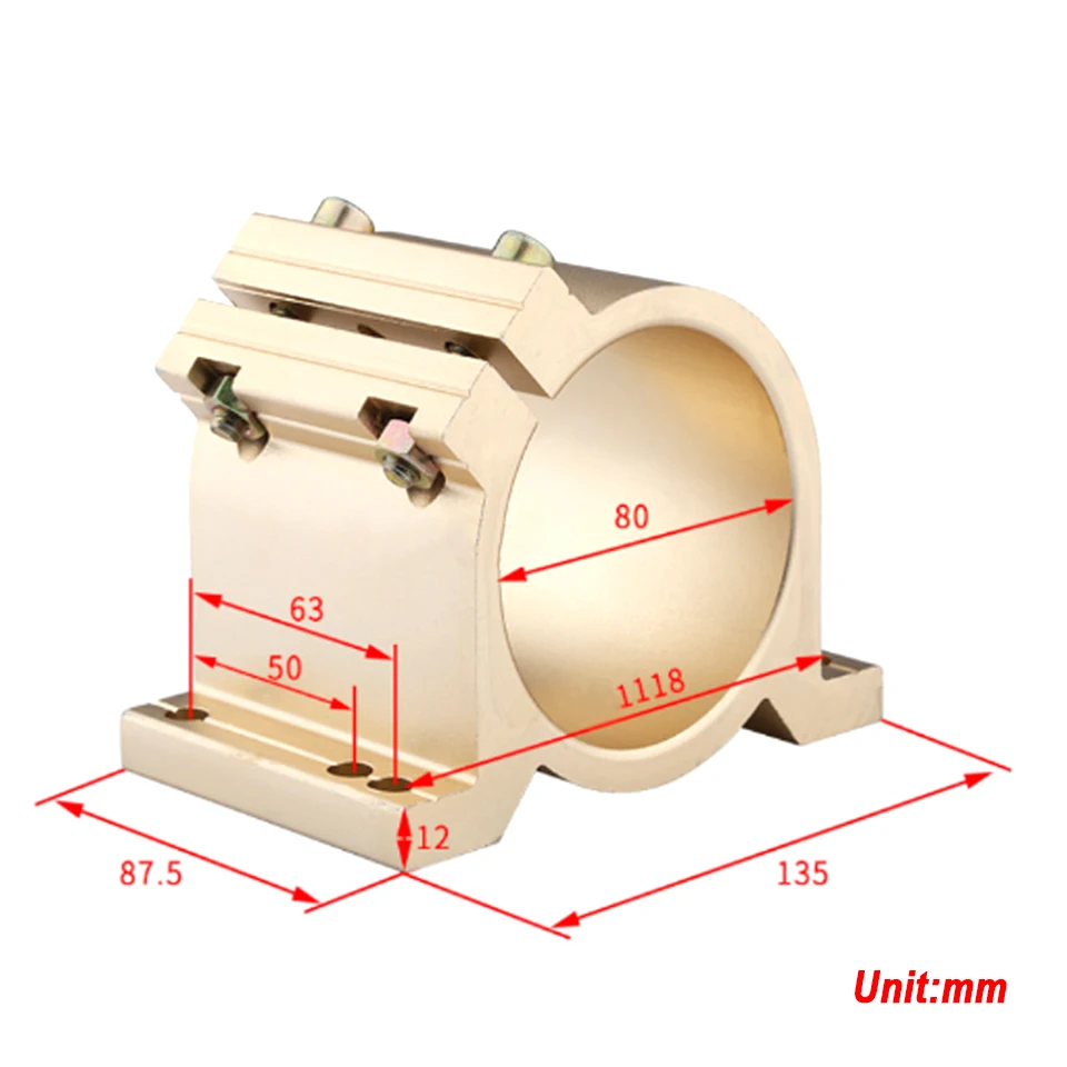 Креативный дизайн 80 мм шпиндель зажим Монтажный кронштейн для ЧПУ шпинделя 0.8KW 1.5KW 2.2KW маршрутизатор мотор шпиндель машина