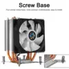 4 refroidisseur de processeur de caloduc en cuivre pour ventilateur de refroidissement Aurora Light 90mm avec rvb pour radiateur Intel LGA 2011 refroidisseur de processeur ► Photo 2/6