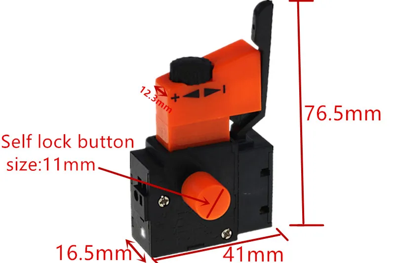 1 шт. FA2-6/1BEK оранжевый+ черный 6A 250V 5E4 Блокировка на электроинструменте электрическая дрель контроль скорости пусковой переключатель