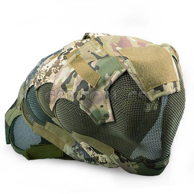 

Military Airsoft Mask Full Face Mask War Game Steel Mesh Paintbal Head Protective Mask Tactical Full Cover V6 Masks