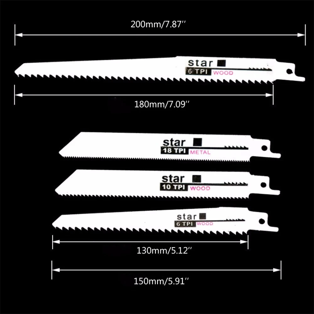 10 шт./компл. лезвие пилы с возвратно-поступательным движением полотна мульти стенд для резки пилы для резки по дереву, инструменты аксессуары