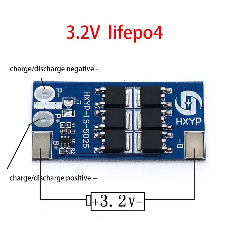 

1S 3.2V 25A lifepo4 Lithium Iron Phosphate Battery Protection Board 1 Cell 3.6V anti-overcharge over-discharge protection module