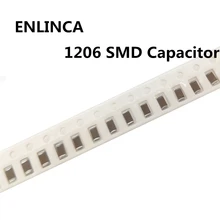Capacitor 100 pçs 1206 smd 104 103 223 473 224 472 50v 4.7nm 10punf 22nf 47nf 100nd 220f 0.22 0.01 0.022 0.047 uf x7r 0.1