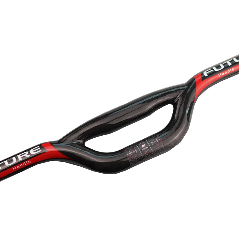 EC90 Full Carbon Fiber UShaped Handlebar MTB Riser Bar 25.4mm Clamp