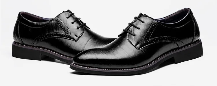 Merkmak/Новинка; мужские туфли-Броги из высококачественной натуральной кожи; деловая модельная обувь bullock на шнуровке; мужские оксфорды; Мужская официальная обувь