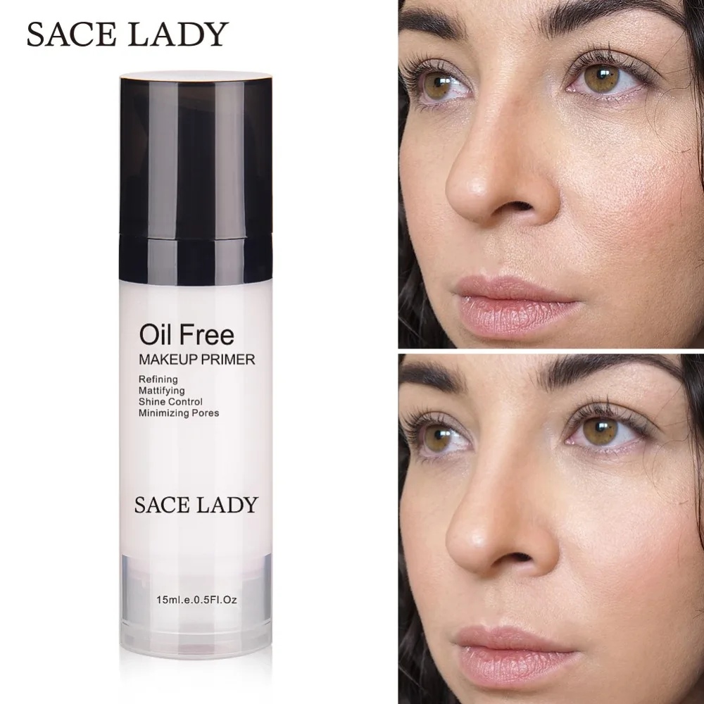 

SACE LADY Face Makeup Primer Oil Free Professional 15ml Base Make Up Matte Pores Moisturizer Liquid Foundation Primer Cosmetic