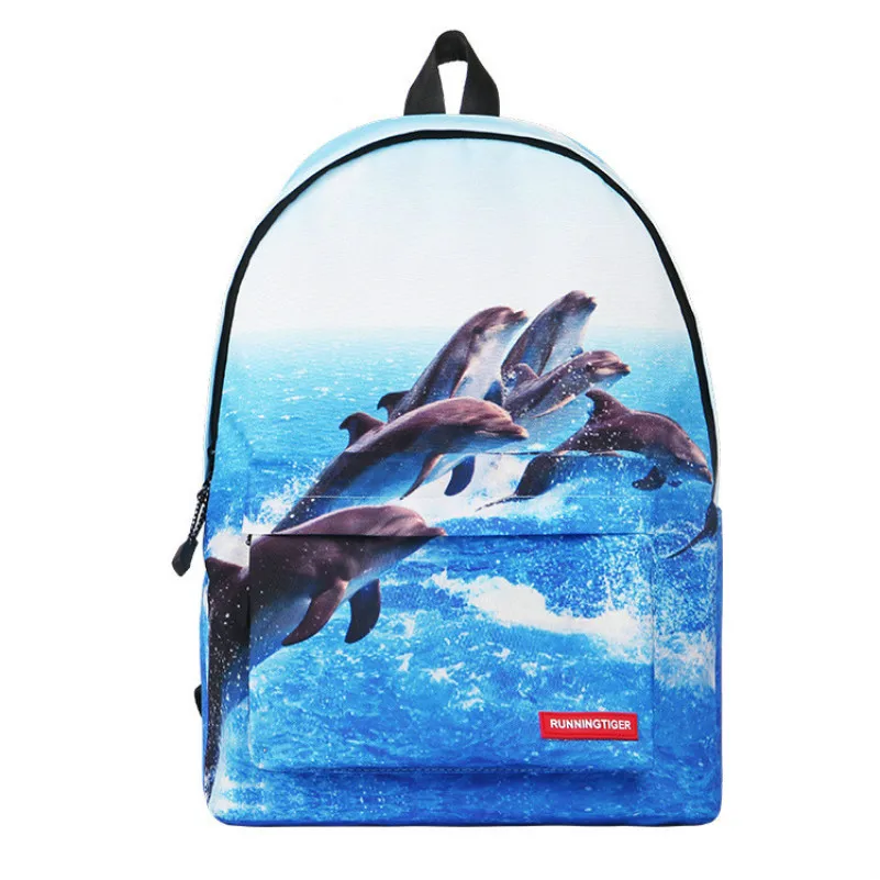 

New Children's Cartoon Dolphin School Bag Student Owl Shoulder Bags Animal Elephant Travel Backpack Tiger Backpacks