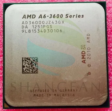 AMD A6 3600 2 1 GHz 4M 65W четырехъядерный процессор AD3600OJZ43GX разъем FM1/ 905pin|cpu processor|socket fm1socket