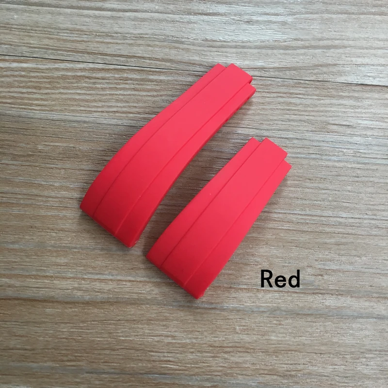 20mm Black Blue White Red Gray Nature Rubber Watchband watch band For Role strap Submariner Daytona GMT OYSTERFLEX Easy Adjust