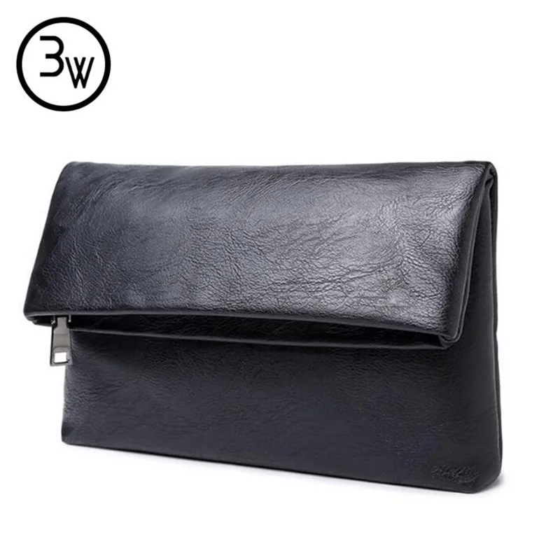 Real Brand 2016 New Arrival High Quality Leather Mens Clutch Wallet Brand Men Purse Big Capacity