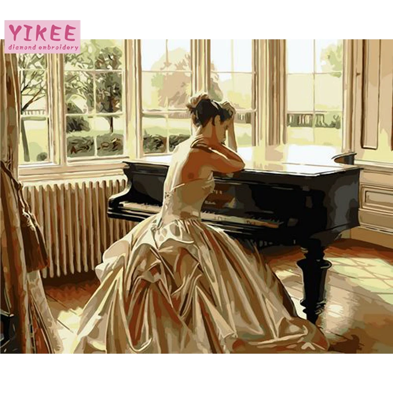 

paintings for living room wall,diy canvas pictures for living room,piano and princess,drawing by numbers