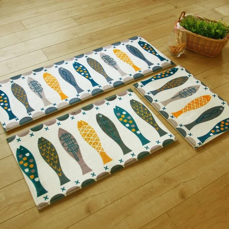 Door mat hall kitchen and bathroom rug Coral Velvet Waterproof