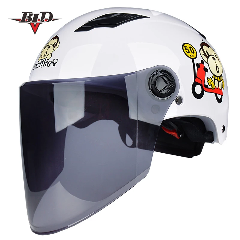 Горячее предложение, мотоциклетный шлем для мотокросса с открытым лицом, полуматовый черный шлем со звездами и очками - Цвет: 9