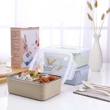 Bento коробка для еды с контейнерами Ланч-бокс для микроволновки для детей школьный контейнер для еды