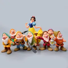 Disney 8pcs/Set 6-10cm Snow White And The Seven Dwarfs Action Figure Toys Princess Pvc Dolls Collection Toys For Children'S Gift