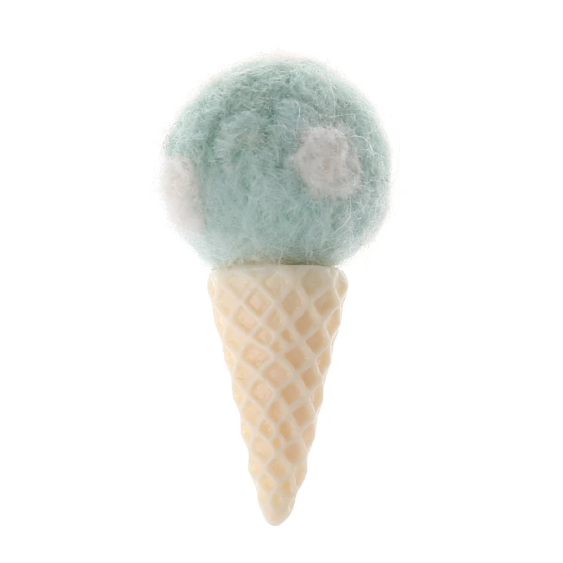 Войлочный вязаный мороженое Младенческая игрушка ручной работы новорожденный реквизит для фотосъемки аксессуары - Цвет: BLUE