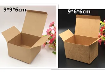 

20pcs kraft paper gift box,square brown kraft cardboard candy boxes for packaging/natural kraft boxes birthday gift box